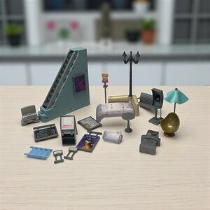 2003 Lil' Bratz Fashion Mall Store Movies Escalator Lamps Salon Accessories READ